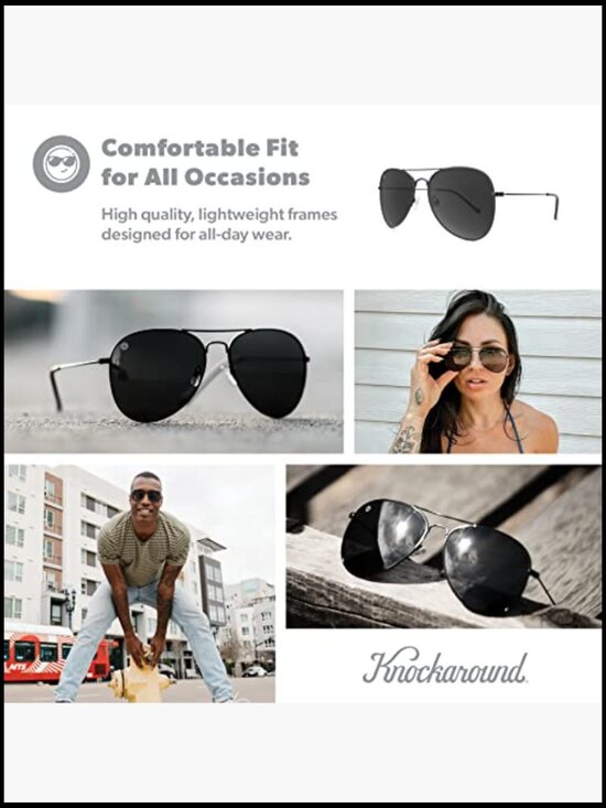 Polarized Aviator Sunglasses with Stainless Steel Frame, UV400 Protection